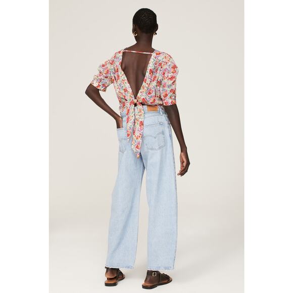 NWT BA&SH Ameal Floral Crop Puffy Sleeve Top Size 1 (Small) - Picture 4 of 6